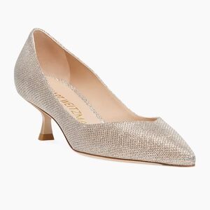New Stuart Weitzman Eva 50 MM Metallic Pumps